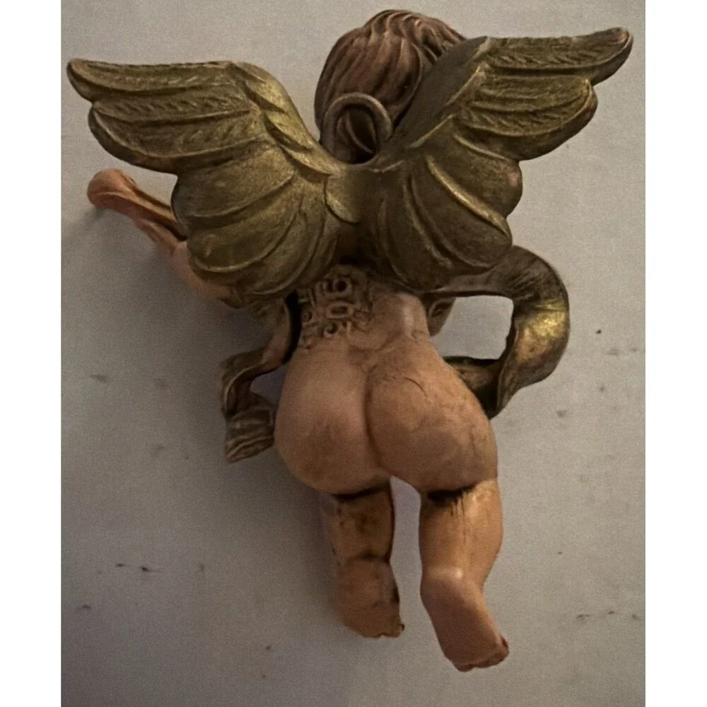 Simonetti Fontanini Depose Italy 903 Cherub With Lute Figurine Ornament
